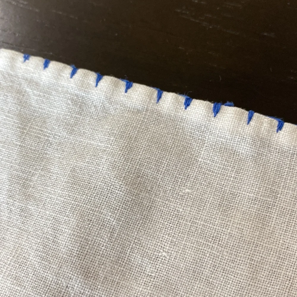 Vintage Embroidered Square Tablecloth - White with Pastel Floral Accents!